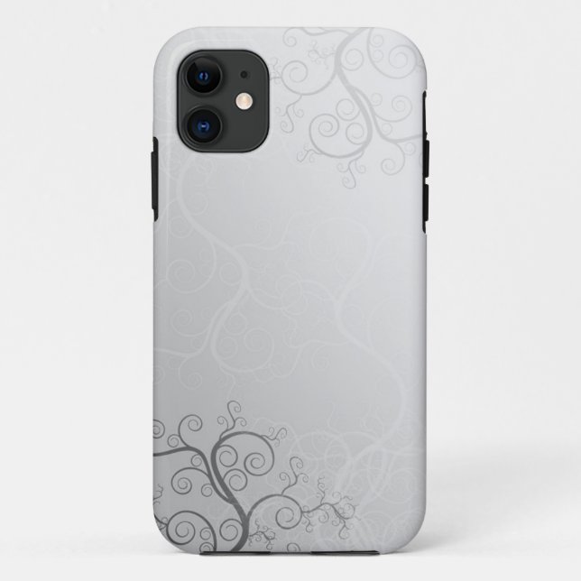 Minimalist simple silver grey template - customise Case-Mate iPhone case (Back)
