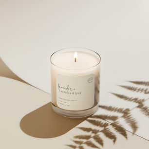 Minimalist Simple Soy Candle Black White Label