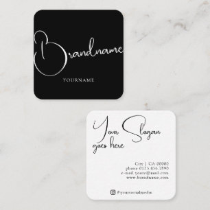 Minimalist Simple Style 2 Coloured Simply Plain  Square Business Card