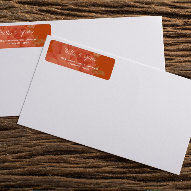 Minimalist Simple Terracotta Rust Floral Wedding (Minimalist Simple Terracotta Rust Floral Wedding Label)