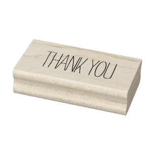 Minimalist Simple Thank You Rubber Stamp