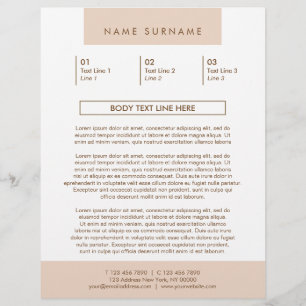 Minimalist Simple Typography Pastel Peach 8.5x11 Flyer