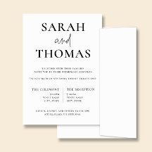 Minimalist Simple Wedding Invitation