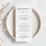 Minimalist Simple Wedding Menu Card<br><div class="desc">Designed to coordinate with our Minimalist All In One Collection, this customisable matching wedding menu card features a clean and simple layout, with classic font. For more advanced customisation of this design, e.g. changing layout, font or text size please click the "CUSTOMIZE" button above. Please contact me for any questions!...</div>
