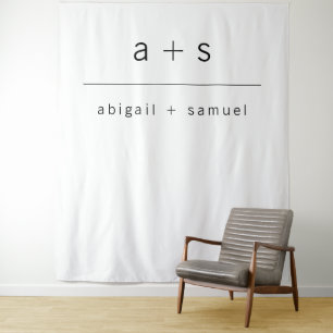 Minimalist Simple Wedding Photo Booth Backdrop Tapestry