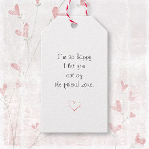 Minimalist Simple White Valentine's Day Love Heart Gift Tags