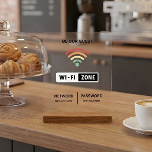 Minimalist Simple Wifi Password  Acrylic Sign