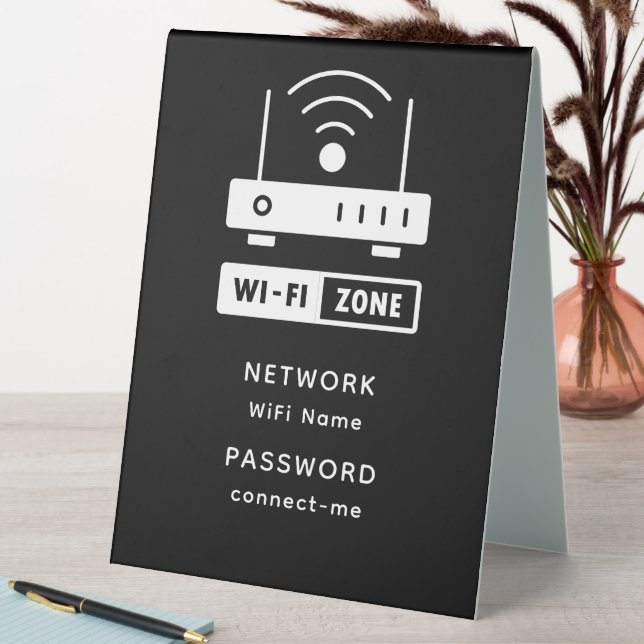 Minimalist Simple Wifi Zone Password  (In SItu (Table))