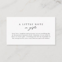 Minimalist Simple Wishing Well Note on gifts