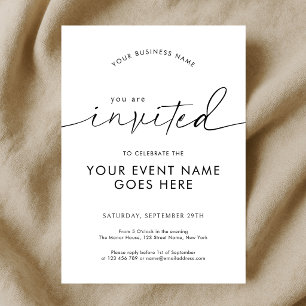 Minimalist Simple You Are Invited Company Event Invitation
