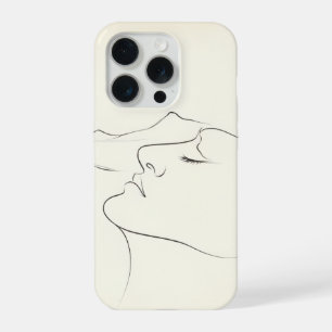 Minimalist Single Line Art Abstract iPhone 15 Pro Case