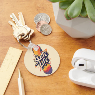 Minimalist Skateboard Keychain -Skate Life