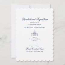 Minimalist Sketch Bridal Bouquet Scalloped Wedding