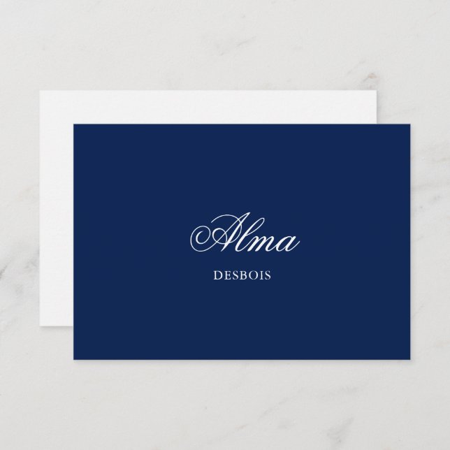 Minimalist Sketch Wedding Dinner Night Place Card (Front/Back)