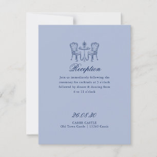 Minimalist Sketched Dinner Night Reception Invitation