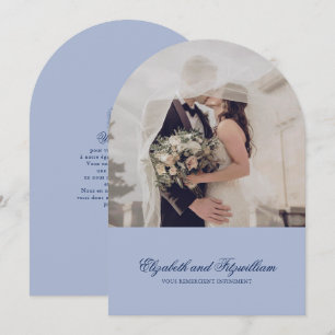 Minimalist Sketched Love Swans Wedding Photo Thank Invitation