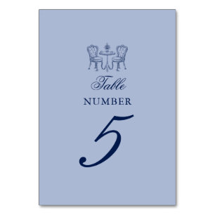 Minimalist Sketched Wedding Dinner Night Table Number