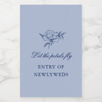 Minimalist Sketched Wedding Flower Petals Toss