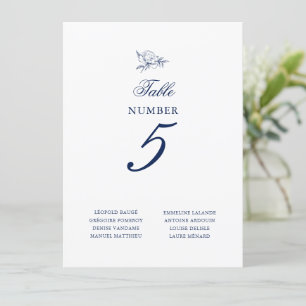 Minimalist Sketched Wedding Seating Chart Card
