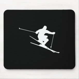 Minimalist Skier Freestyle Skiing Apres Ski Winter Mouse Mat