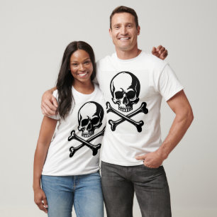 Minimalist Skull and Crossbones Unisex T-Shirt