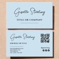 Minimalist Sky Blue Professional Company QR Code