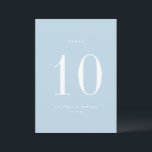 Minimalist Sky Blue Wedding Table Number Card<br><div class="desc">Modern Minimalist Sky Blue,  wedding table number card. Please note that table number cards must be numbered and added to your cart individually.</div>