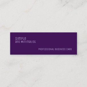 Minimalist slim purple mini business card