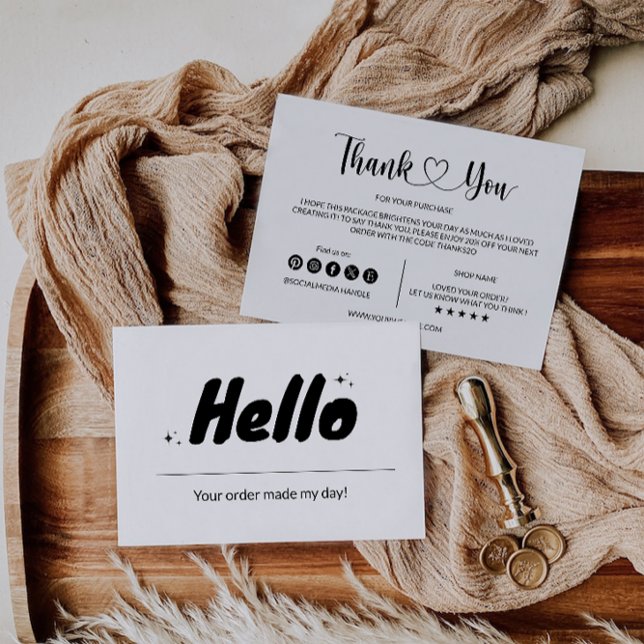 Minimalist Small Business Card Printable Thank You (Creator Uploaded)