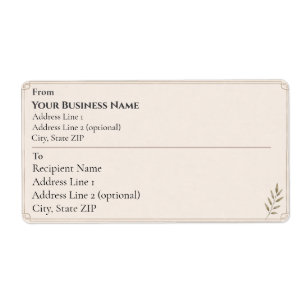 Minimalist Small Business Elegant Shipping