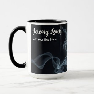 Minimalist Smoked Glass Charcoal Custom Boss Mug
