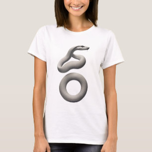 Minimalist snake illustration with sinuous curves T-Shirt