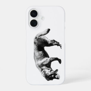 Minimalist Sniffing Labrador Ink Art iPhone Case