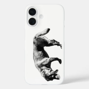 Minimalist Sniffing Labrador Ink Art iPhone Case
