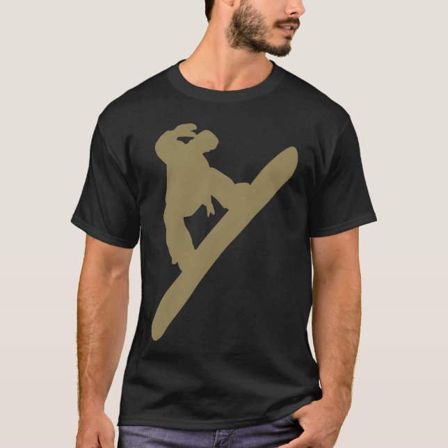 Minimalist Snowboarder Winter Sports girl T-Shirt (Front)