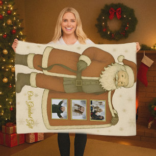 Minimalist Snowflake Falling Christmas Blanket