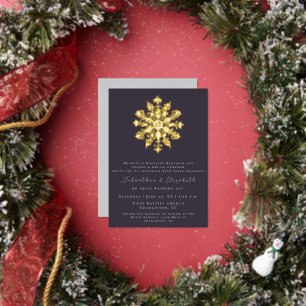 Minimalist Snowflake   Plum Purple Wedding