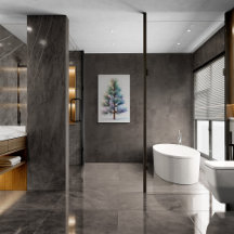 Minimalist Snowy Pine