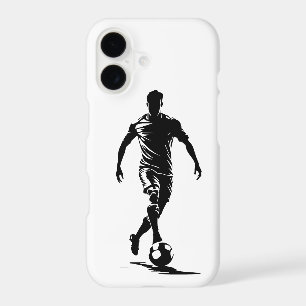 Minimalist Soccer Player Silhouette Art