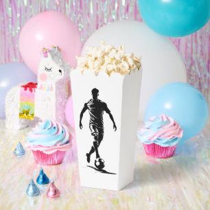 Minimalist Soccer Player Silhouette Art Boxes
