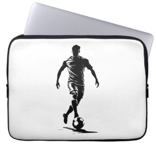 Minimalist Soccer Player Silhouette Art Sleeve