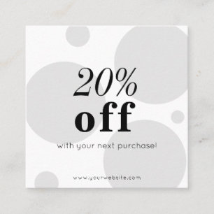 Minimalist Soft Grey Discount Card