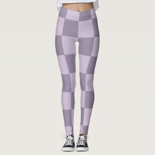 Minimalist Soft Lavender Checkerboard Pattern  Leggings
