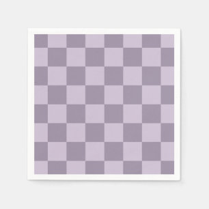 Minimalist Soft Lavender Checkerboard Pattern  Napkin