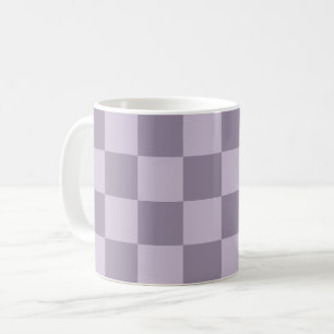Minimalist Soft Lavender Chequerboard Pattern  Coffee Mug