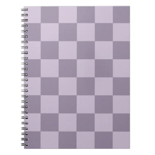 Minimalist Soft Lavender Chequerboard Pattern Notebook