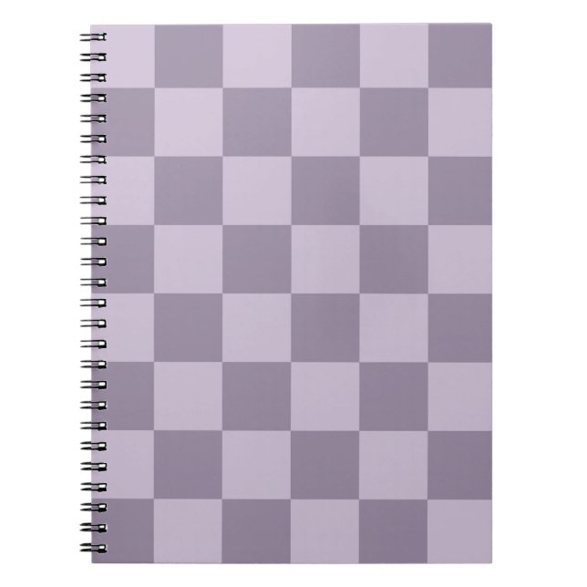 Minimalist Soft Lavender Chequerboard Pattern  Notebook (Front)