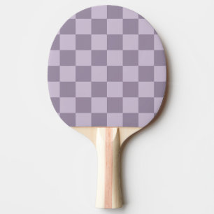 Minimalist Soft Lavender Chequerboard Pattern  Ping Pong Paddle
