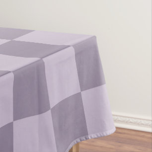 Minimalist Soft Lavender Chequerboard Pattern Tablecloth