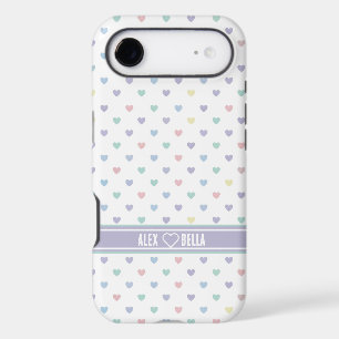 Minimalist Soft Pastel Heart Pattern Personalized